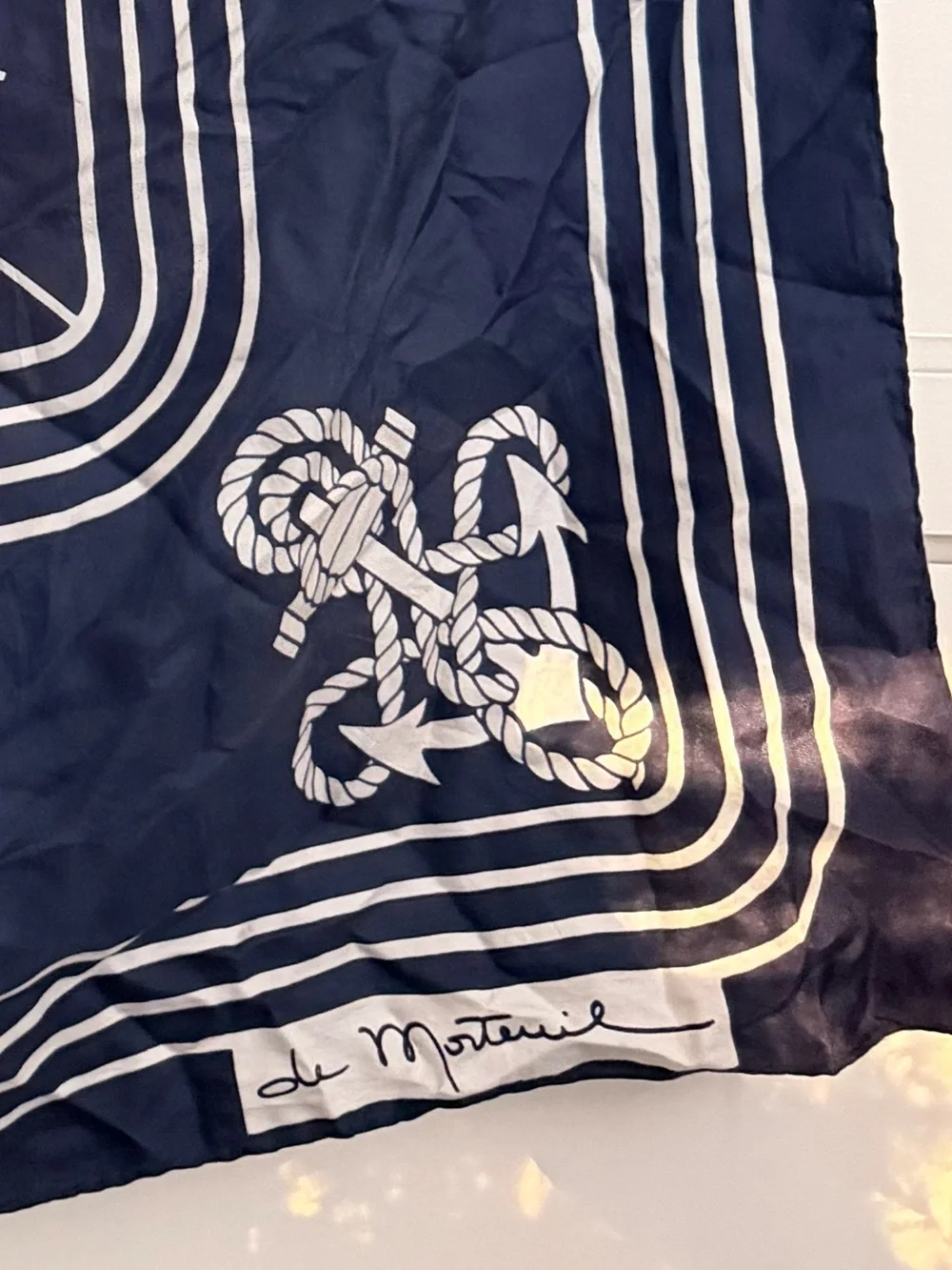 Silk Scarf Nautical Headscarf